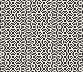 Fototapeta premium Vector seamless geometric pattern. Stylish abstract irregular shapes background. Repeating interwoven lines design.