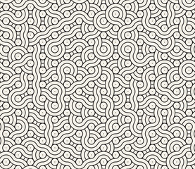 Vector seamless geometric pattern. Stylish abstract irregular shapes background. Repeating interwoven lines design.