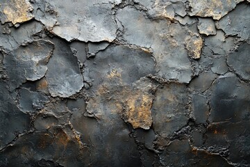 Textured Dark Concrete Wall Background for Interior Design with Elegant Copy Space for Custom Use