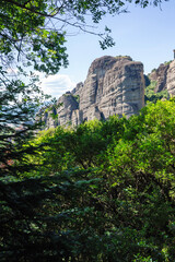 Obraz premium Panoramic view of Meteora Monasteries, Greece