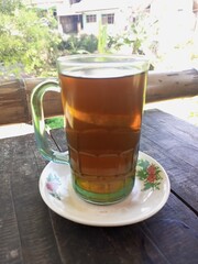 cup of warm tea in the morning
