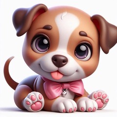 3D niedlicher Pitbull Welpe