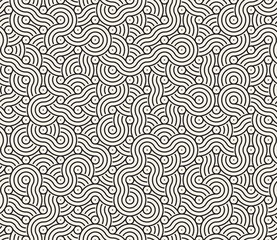 Vector seamless geometric pattern. Stylish abstract irregular shapes background. Repeating interwoven lines design.