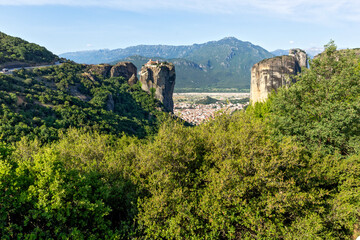 Panoramic view of Meteora Monasteries, Greece