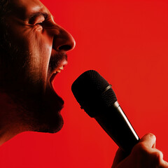 revolutionary: yelling into microphone