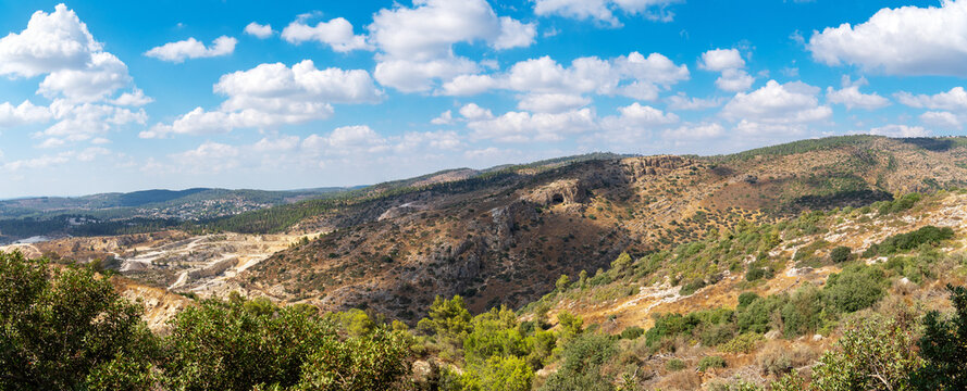 Israeli mountain landscape panoramic view