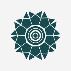 Circular pattern in the form of a mandala. Henna tattoo mandala. Mehndi style. Decorative pattern in oriental style. Coloring book page. Wall background design, triangle and circle outline combination