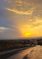 Sunset in maniakoi Kastoria 