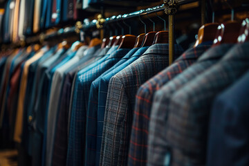 Obraz premium A mannequin wearing a suit and tie is displayed in a store, generative ai image.,
