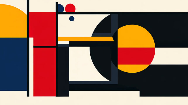 Abstract minimalism in de stijl style. De Stijl. Illustration