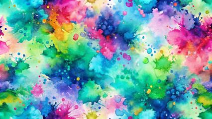 Fototapeta premium Vibrant Abstract Watercolor Splash Background – Colorful, Artistic, Seamless Design
