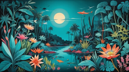 seamless pattern with flowers