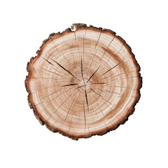 Fototapeta premium A detailed cross-section of a tree trunk