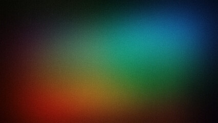 A vibrant abstract gradient featuring a mix of red, green, blue, and yellow tones with a grainy texture. Ideal for 4K backgrounds, wallpapers, and banners with a dynamic, colorful aesthetic