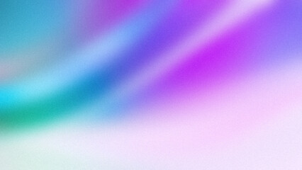 Abstract gradient with soft transitions of blue, green, purple, and pink hues, enhanced by a grainy texture. Ideal for 4K backgrounds and wallpapers