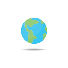 vector templete planet earth, simple illustration of the world.