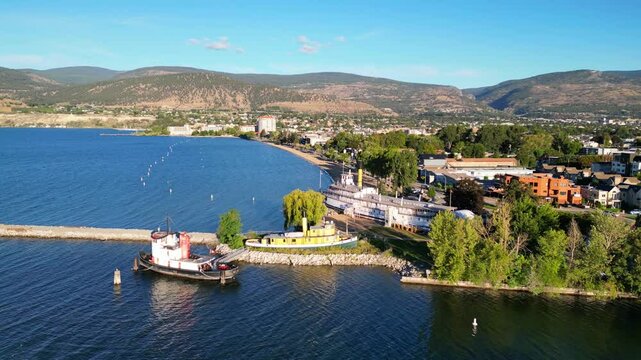 Penticton Okanagan Lake SS Sicamous Okangan Valley Aerial