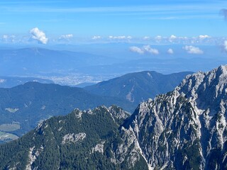 Rocky mountains around Mangart peak in the Julian Alps, Strmec na Predelu (Triglav National Park,...