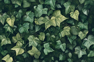 Ivy Spread on Hunter Green: A Second Scene of Leafy Elegance