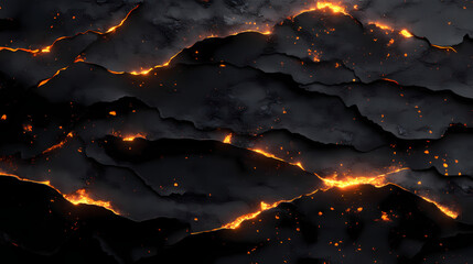 Dramatic collection of charred paper edges with glowing embers against dark background. Dramatic. Illustration