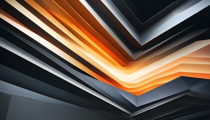 Dynamic geometric layers featuring a gradient transition from dark to light tones