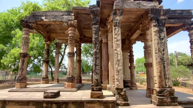 Ghantai mandir in khajuraho the group of monuments of hindu and jain temples in chhatarpur district, madhya pradesh, India.Unesco world heritage site.