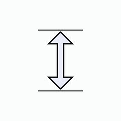 Altitude Icon. Height Symbol - Vector. 