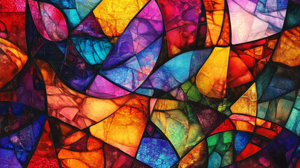 Vibrant explosion of primary colors in a chaotic abstract pattern on a dark background
