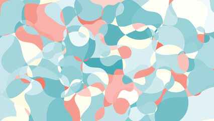 vector design colorful Abstract Organic Shapes Pattern with Soft Pastel Tones