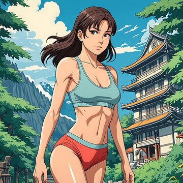Secy athletic woman