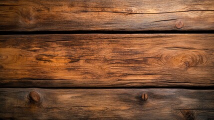 Close-up view of rustic wooden boards with rich textures and shades. Perfect for backgrounds, crafts, or interior design projects.