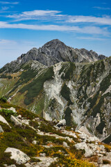 北アルプスの剱岳