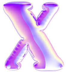 Iridescent Purple Letter X