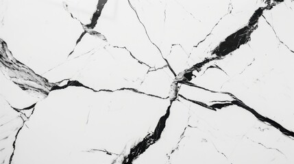 Obraz premium A high-contrast black and white marble texture with striking veins, suitable for modern and bold backgrounds
