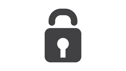 Padlock Illustration Icon Glyph Style, Lock Icons and Symbols,padlock icon symbol vector illustration.