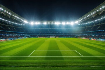 the soccer stadium with the bright lights , ai
