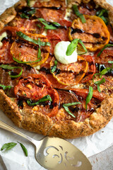tomatoes with basil and cheese 