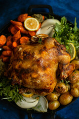 roasted chicken with vegetables