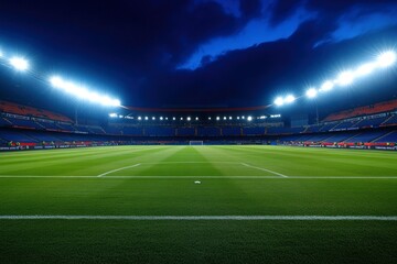 the soccer stadium with the bright lights , ai