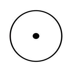 Fototapeta premium black circle dot button