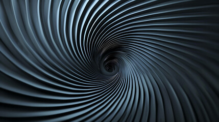 Obraz premium Abstract 3D rendering of a dark gray spiral.