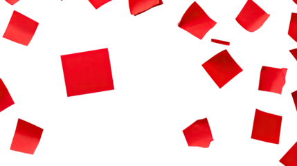 sticky notes on a white transparent background