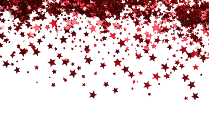 Heart confetti on a white transparent background