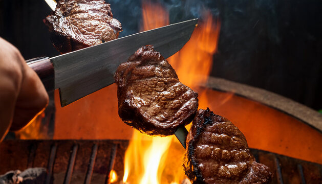 Brazilian barbecue in a stick
