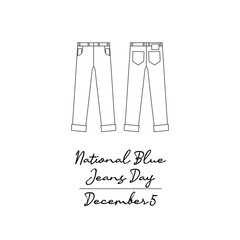line art of National Blue Jeans Day good for National Blue Jeans Day celebrate. line art.
