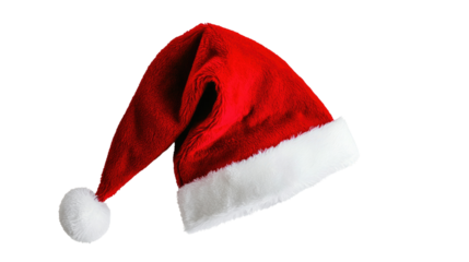 Santa's hat on a white transparent background