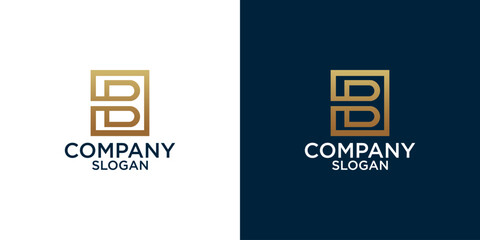 initial b abstract monogram logo vector design