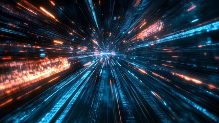 abstract technology background with speed motion blur and bokeh