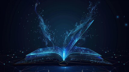 Glowing Book with Digital Magic