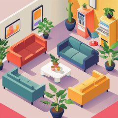 Fototapeta premium art office break area